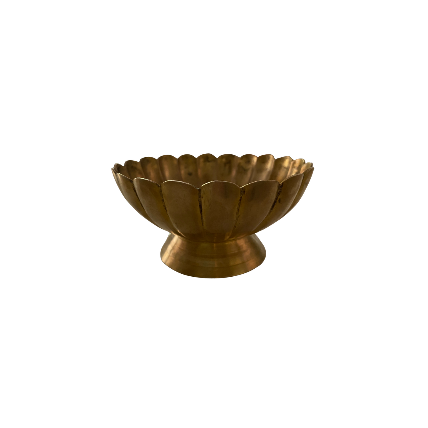 Scalloped Brass Bowl