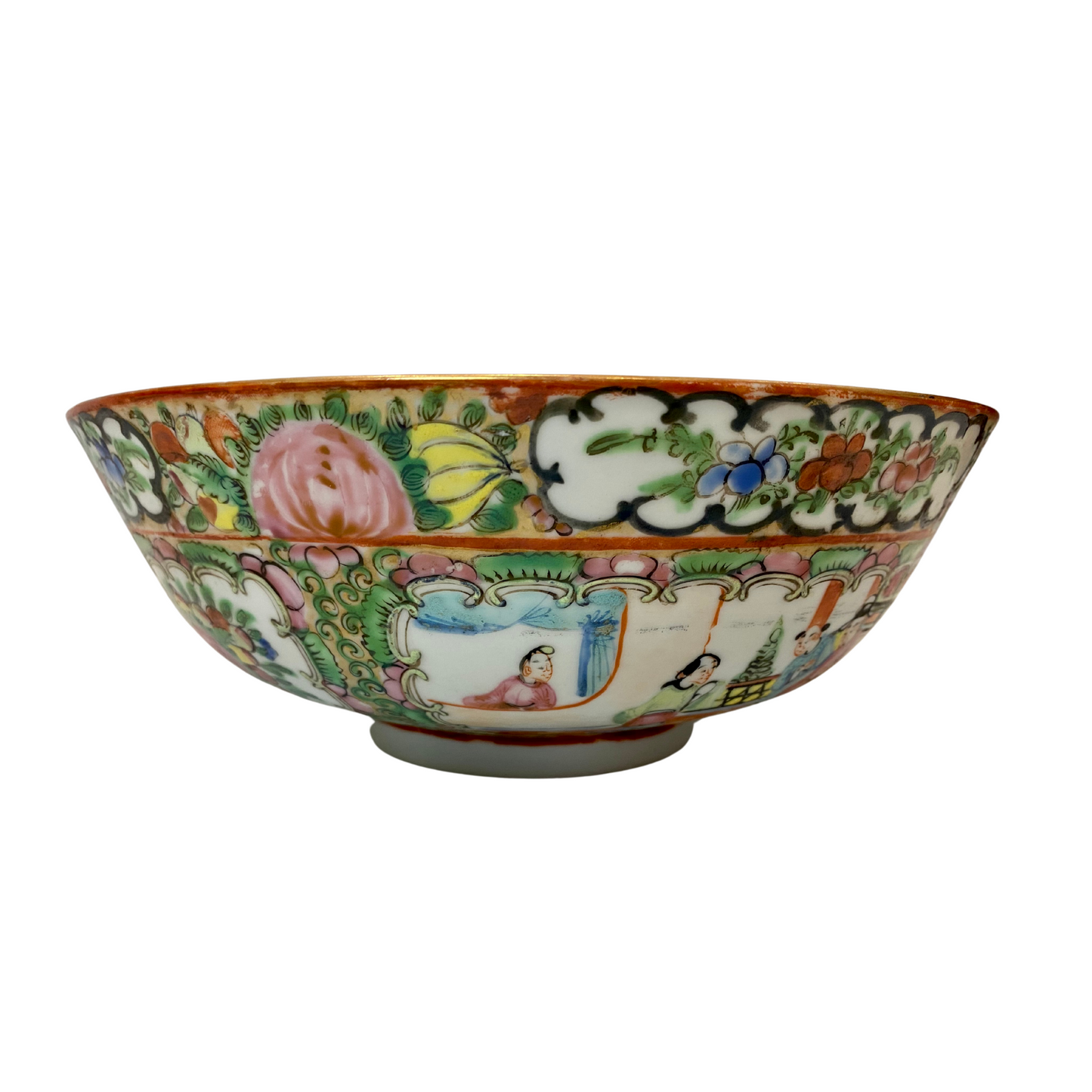 Antique 1860s Rose Medallion Bowl