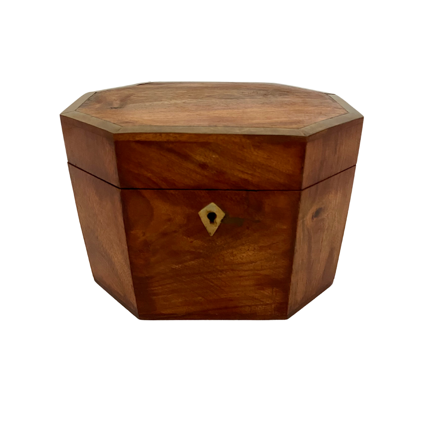 Wooden Box with Brass Inlay