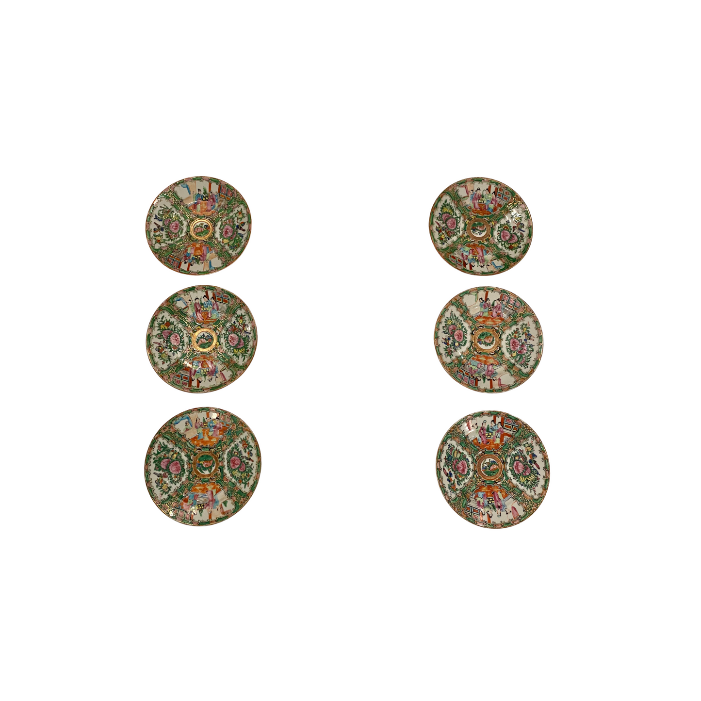 Rose Medallion Plate Wall - Set of Six