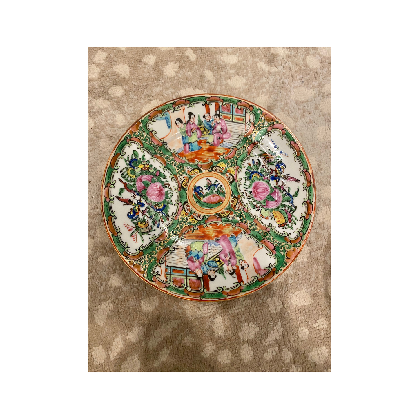 Early 1900s Rose Medallion Plate 8 1/2"
