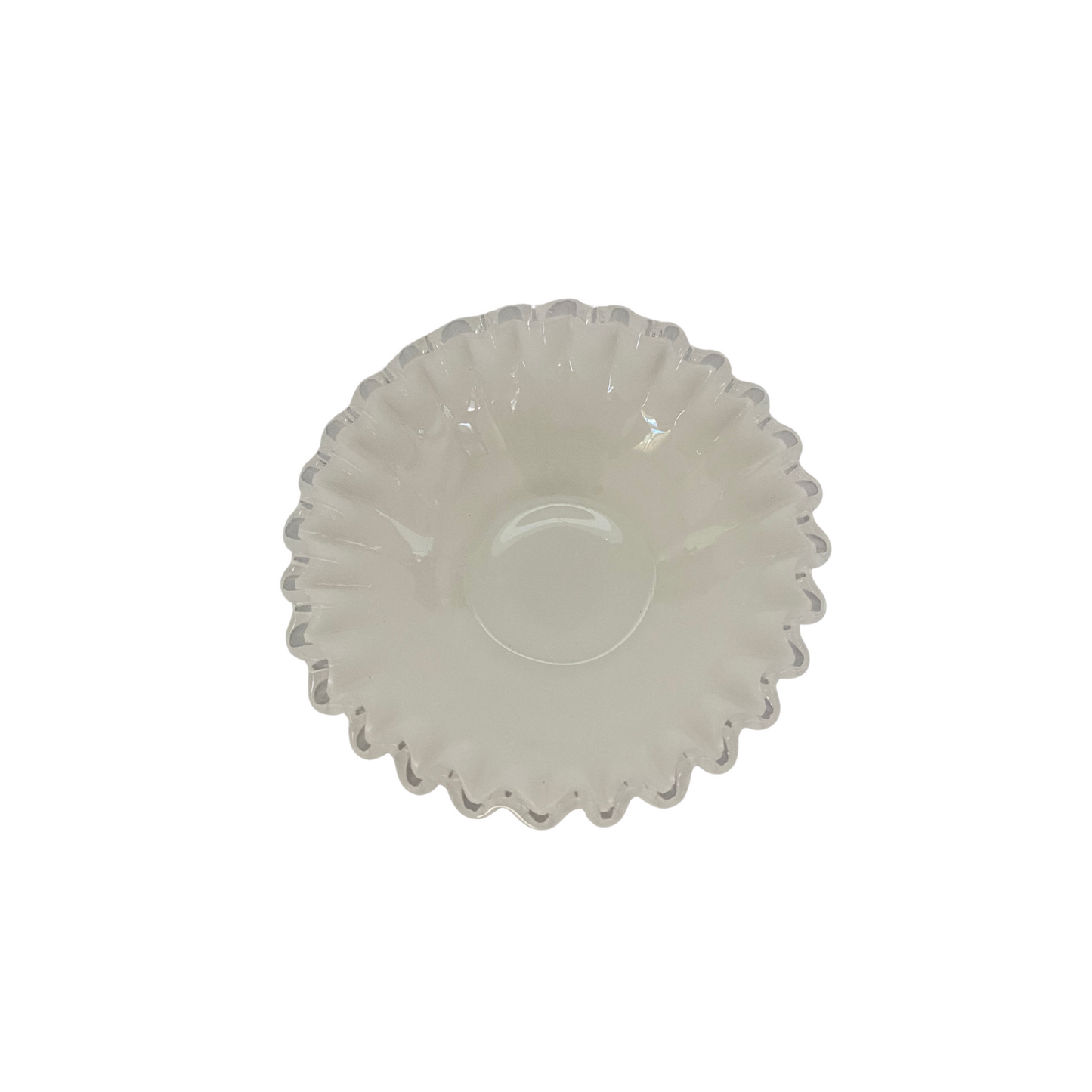 Mini Ruffled White Bowl