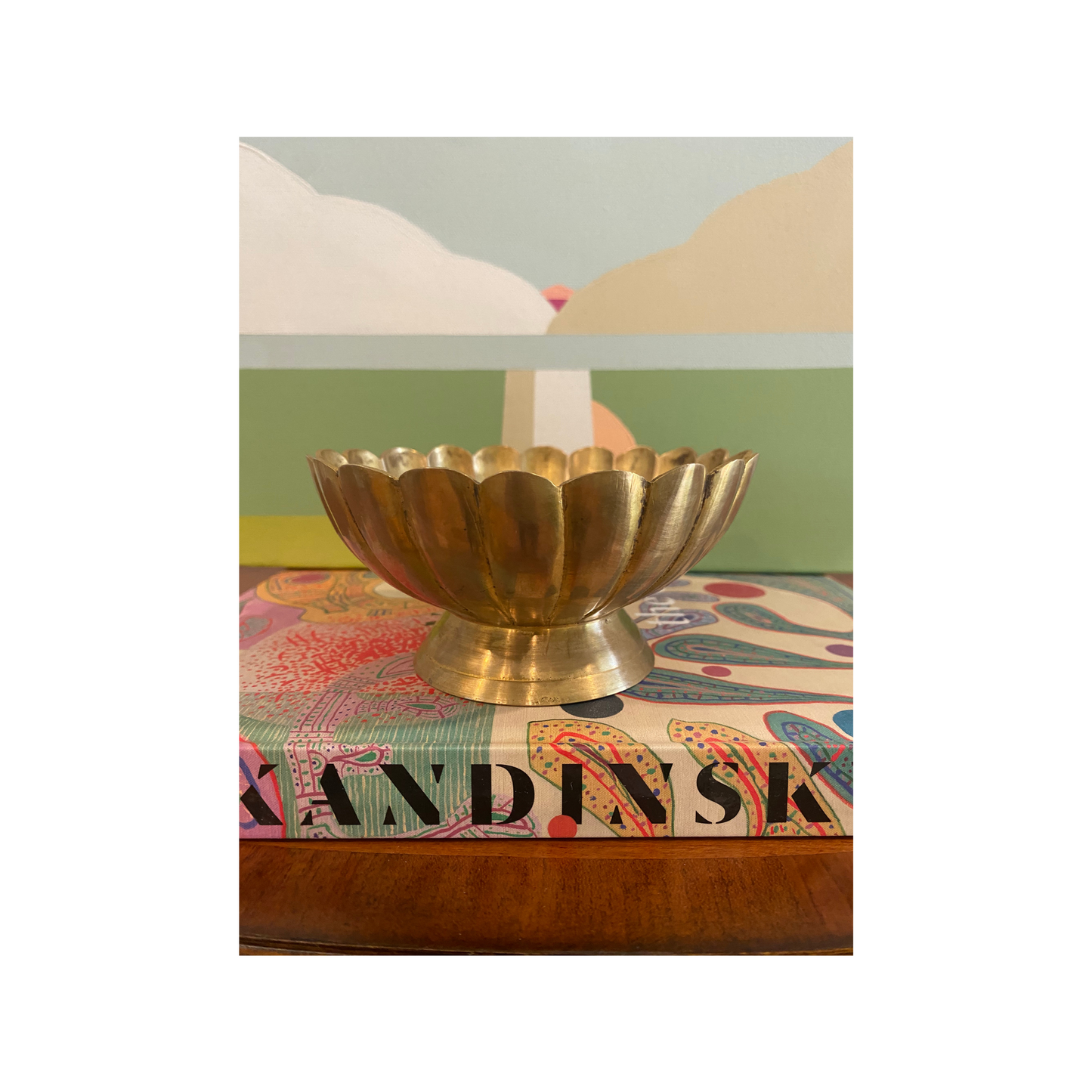 Scalloped Brass Bowl