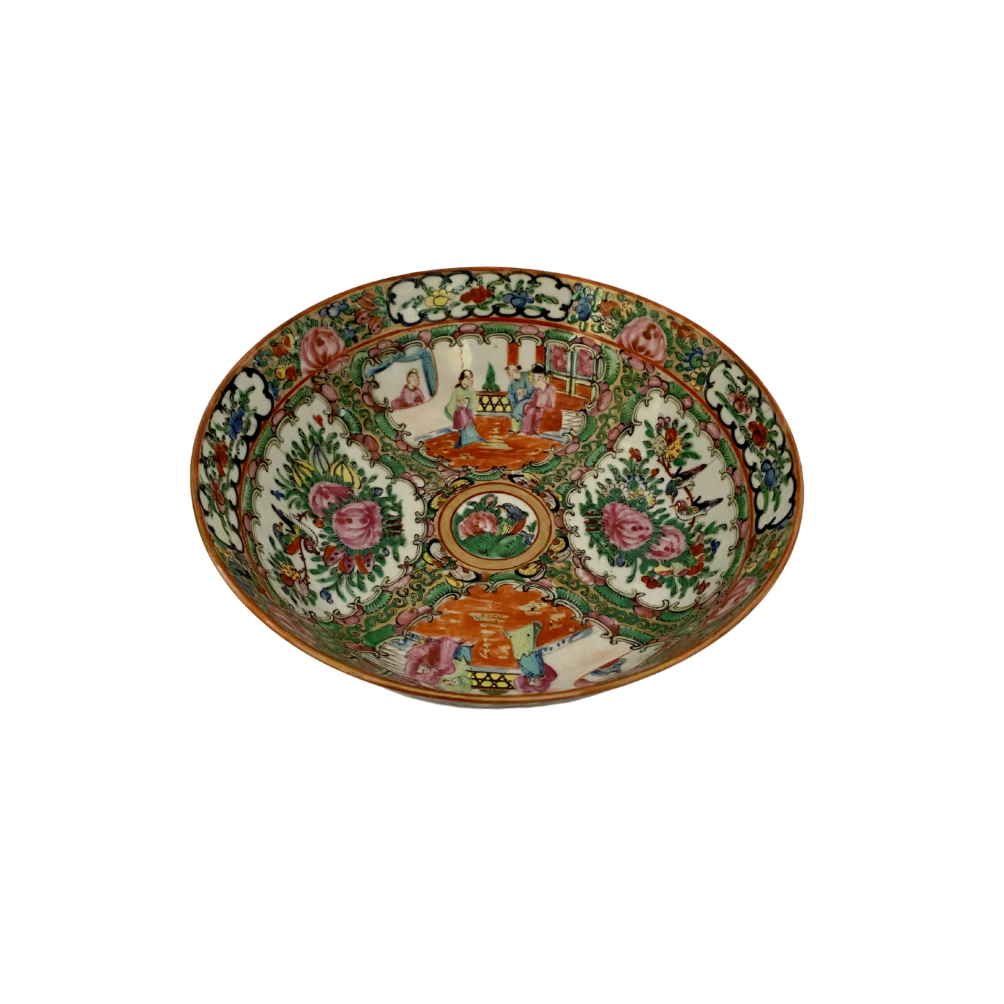 Antique 1860s Rose Medallion Bowl
