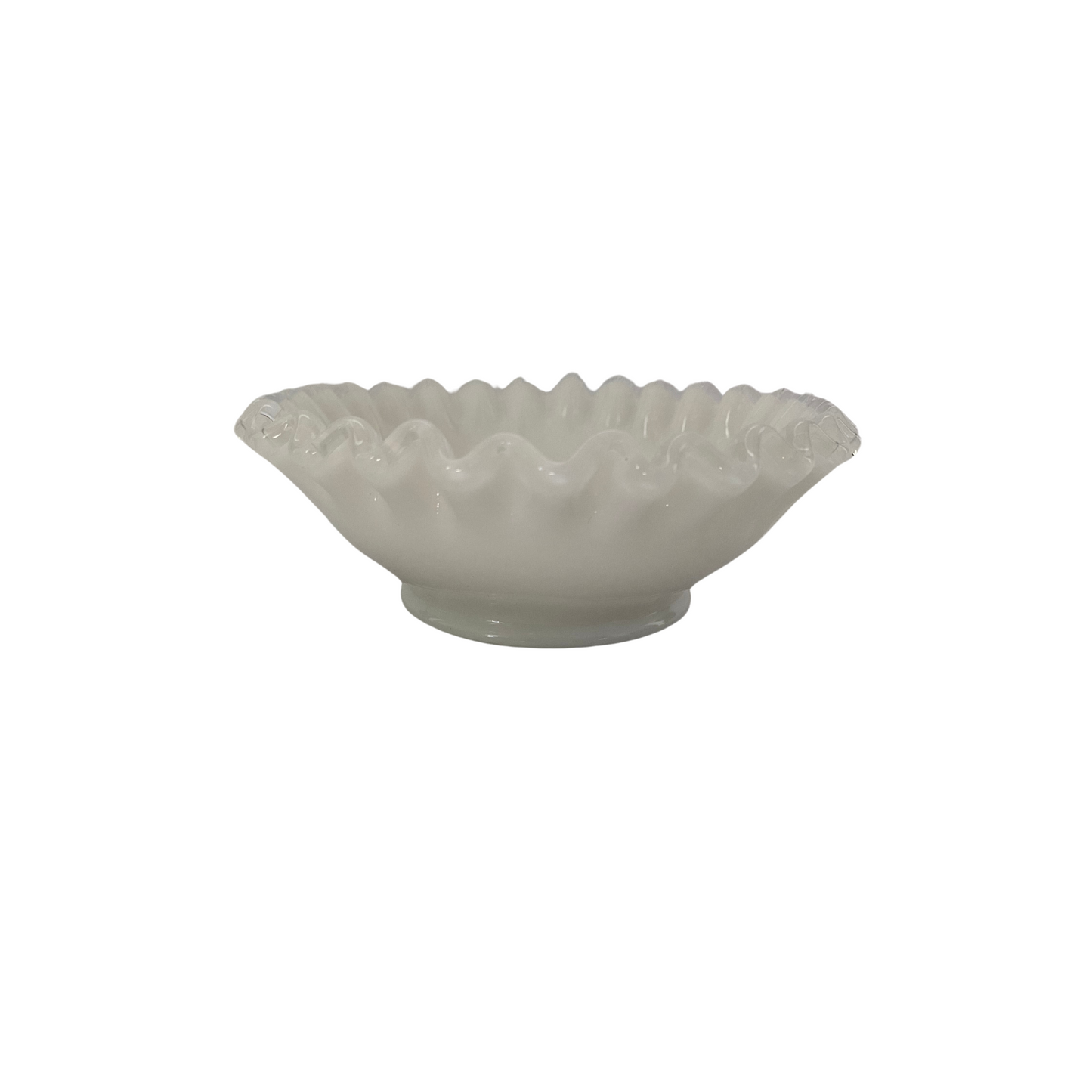 Mini Ruffled White Bowl