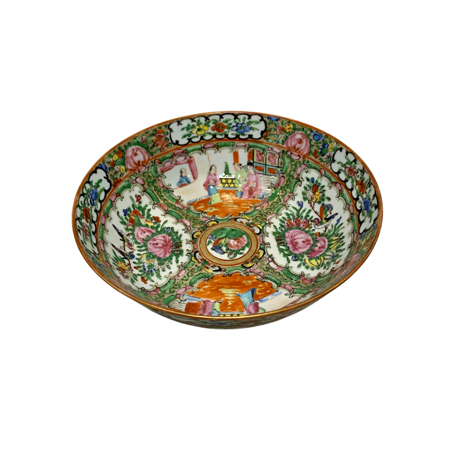 Antique 1860s Rose Medallion Bowl