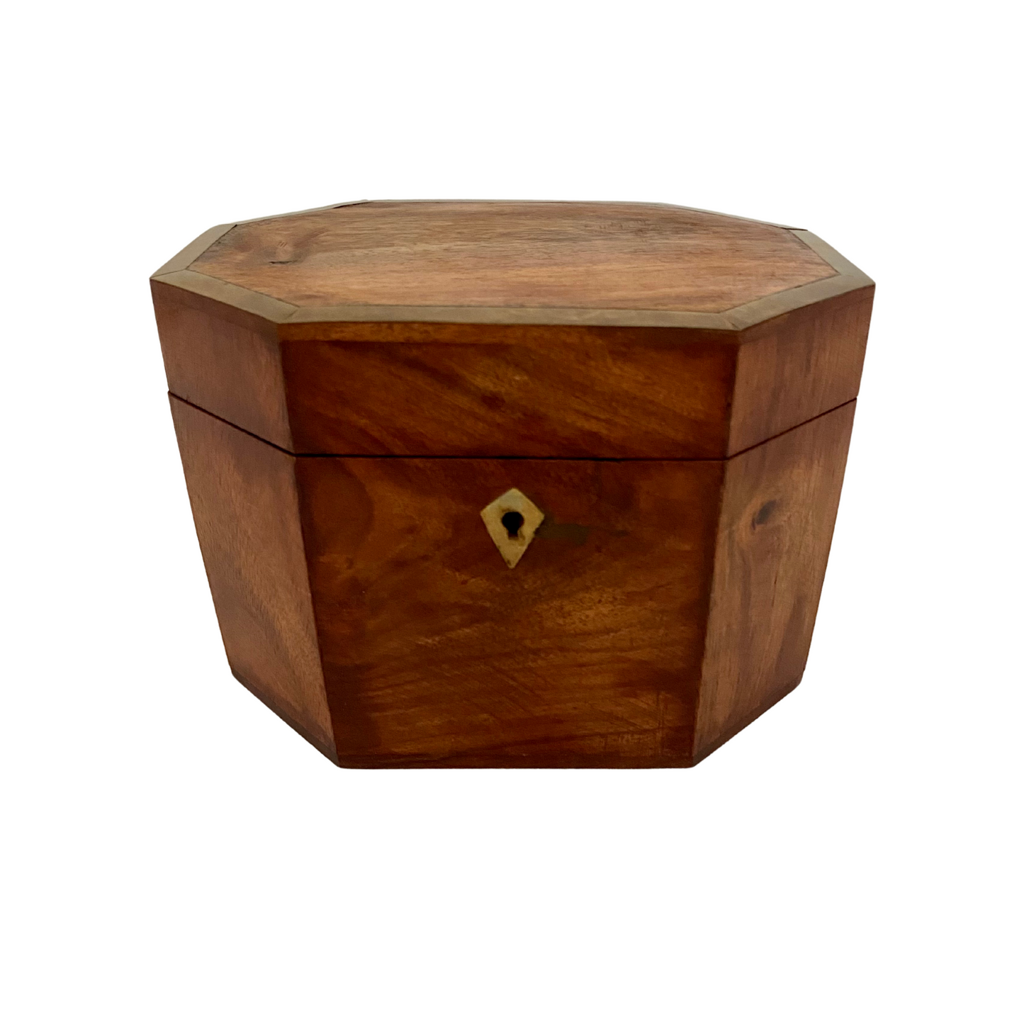 Wooden Box with Brass Inlay