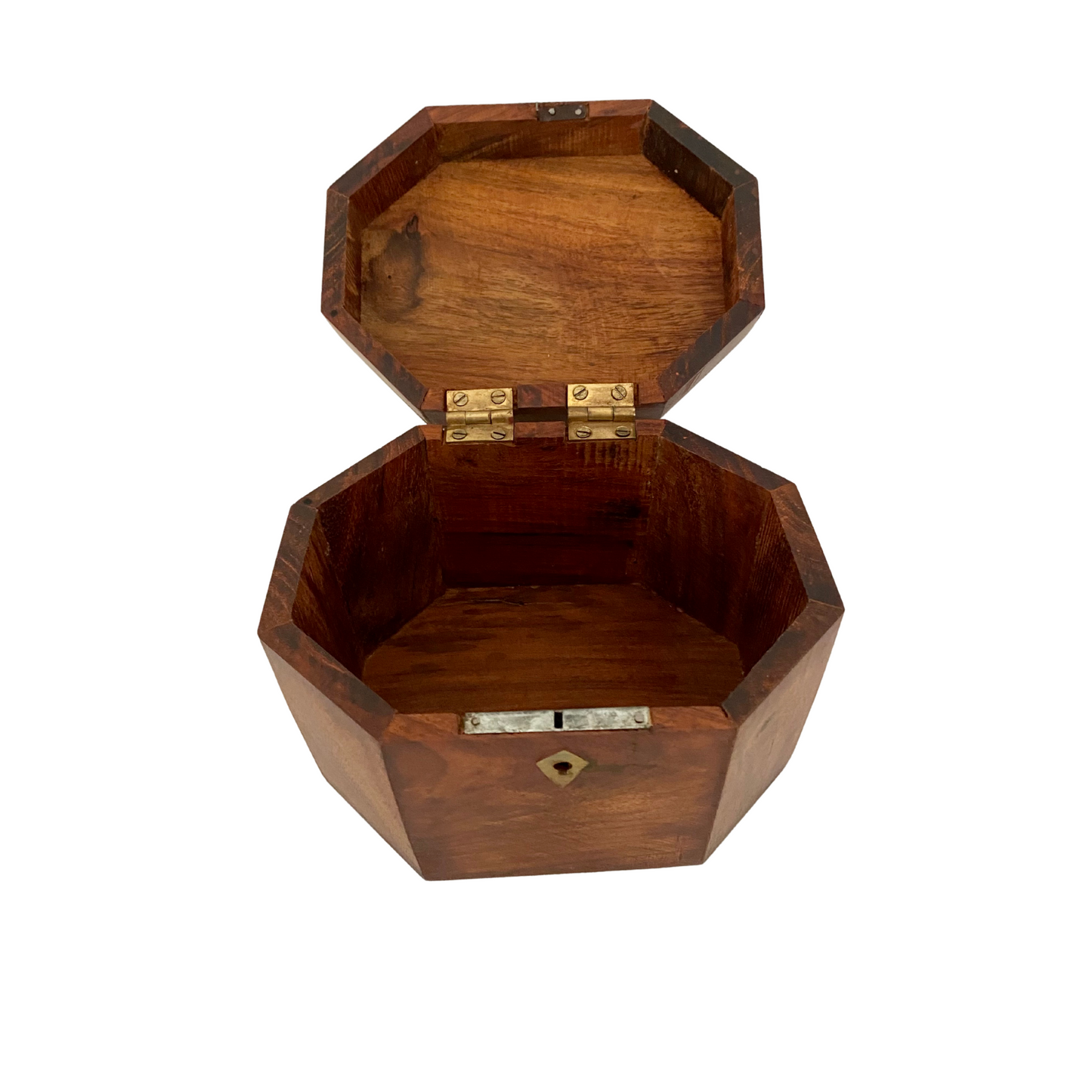 Wooden Box with Brass Inlay