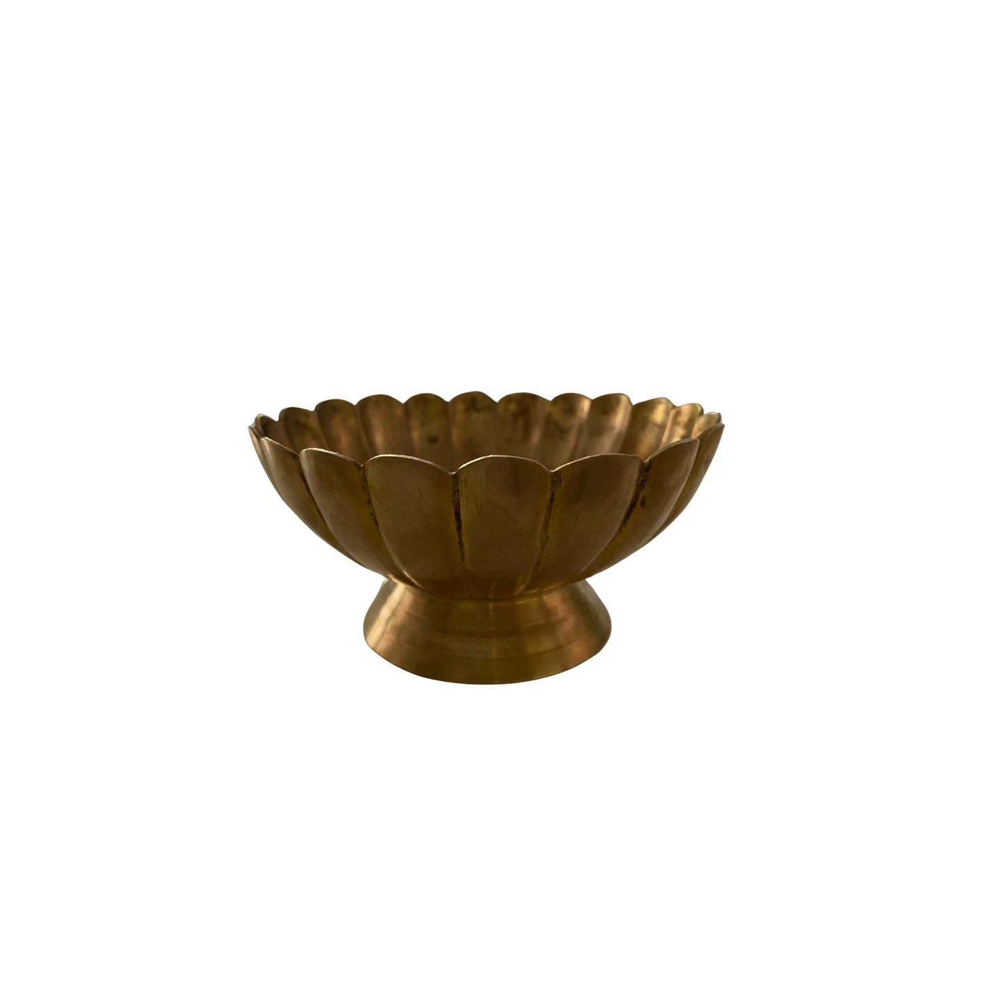 Scalloped Brass Bowl