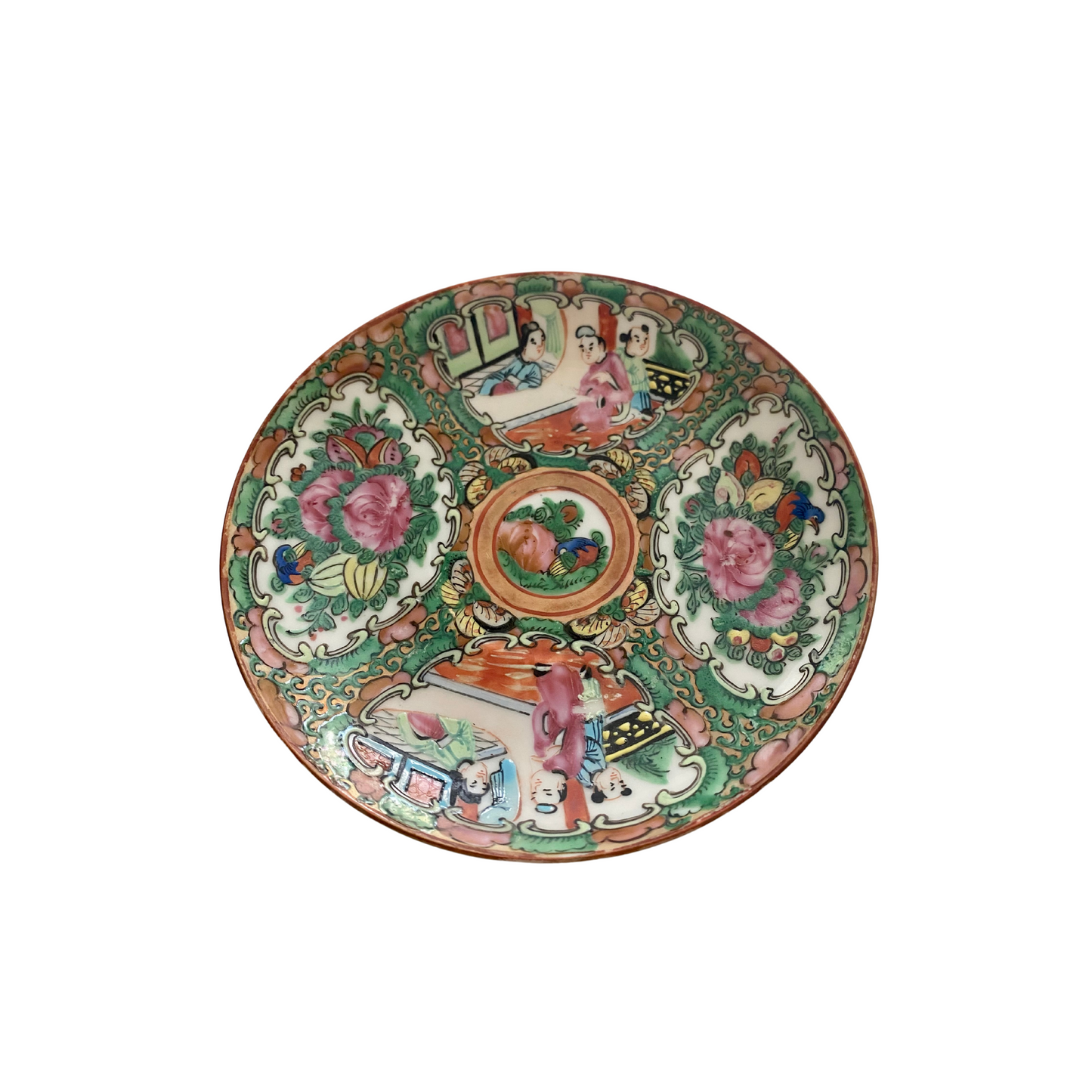 Rose Medallion Plate Trio