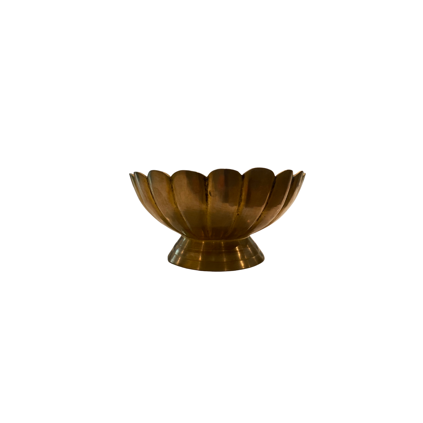Scalloped Brass Bowl
