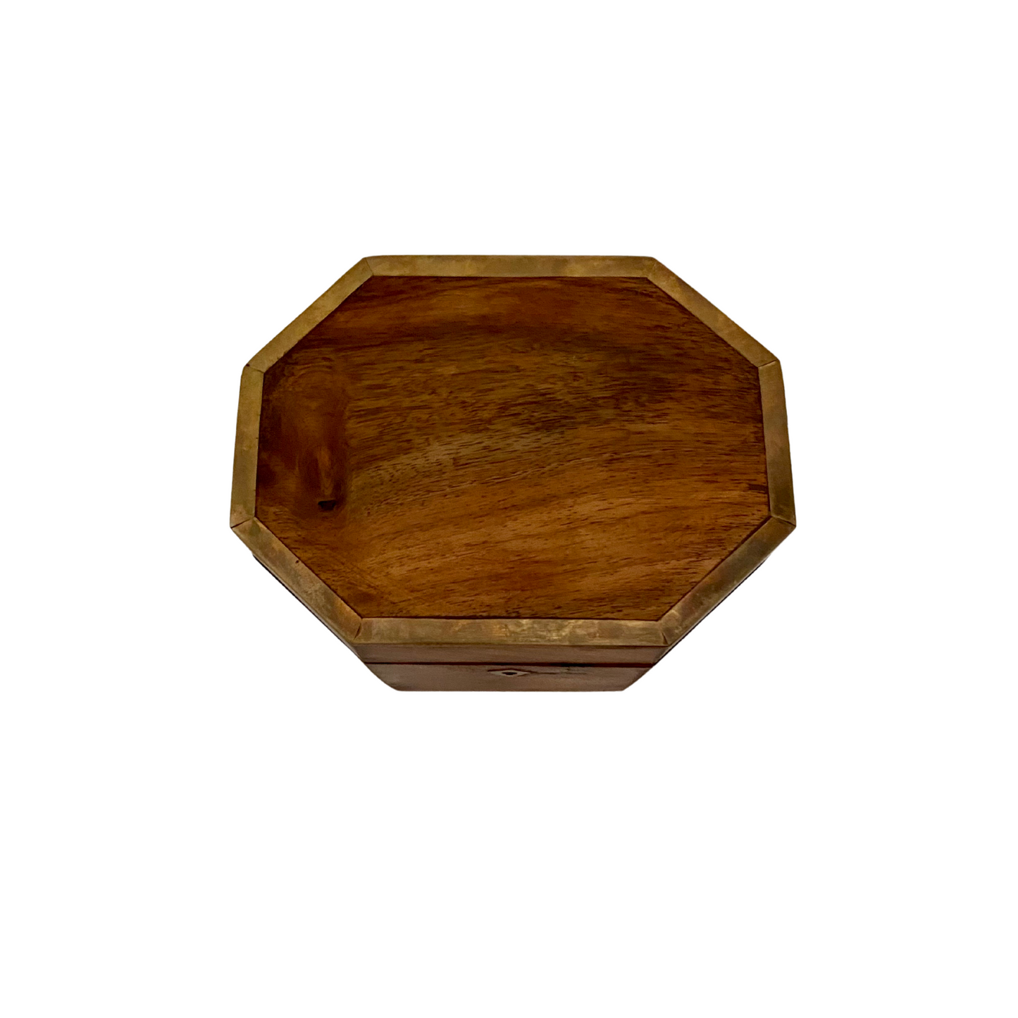 Wooden Box with Brass Inlay