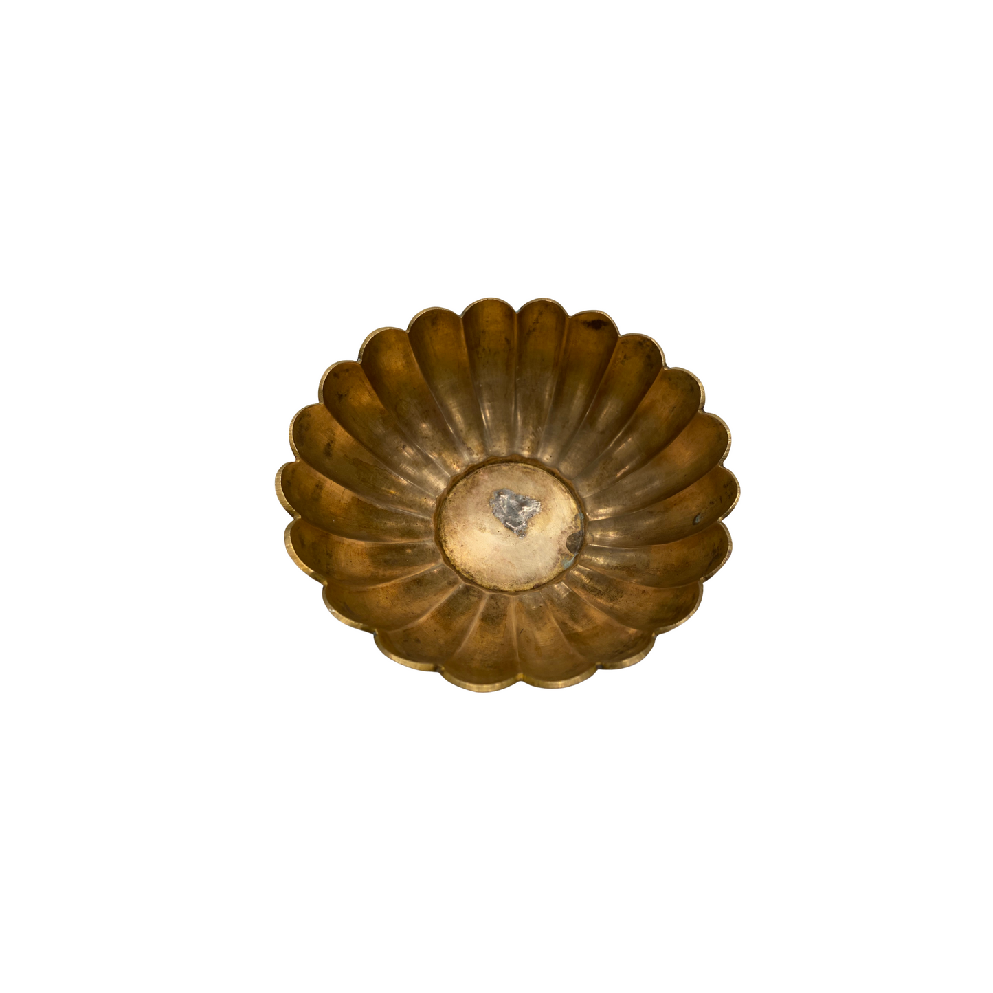 Scalloped Brass Bowl
