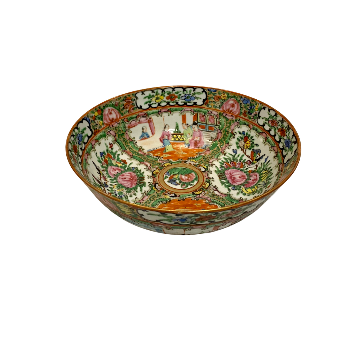Antique 1860s Rose Medallion Bowl