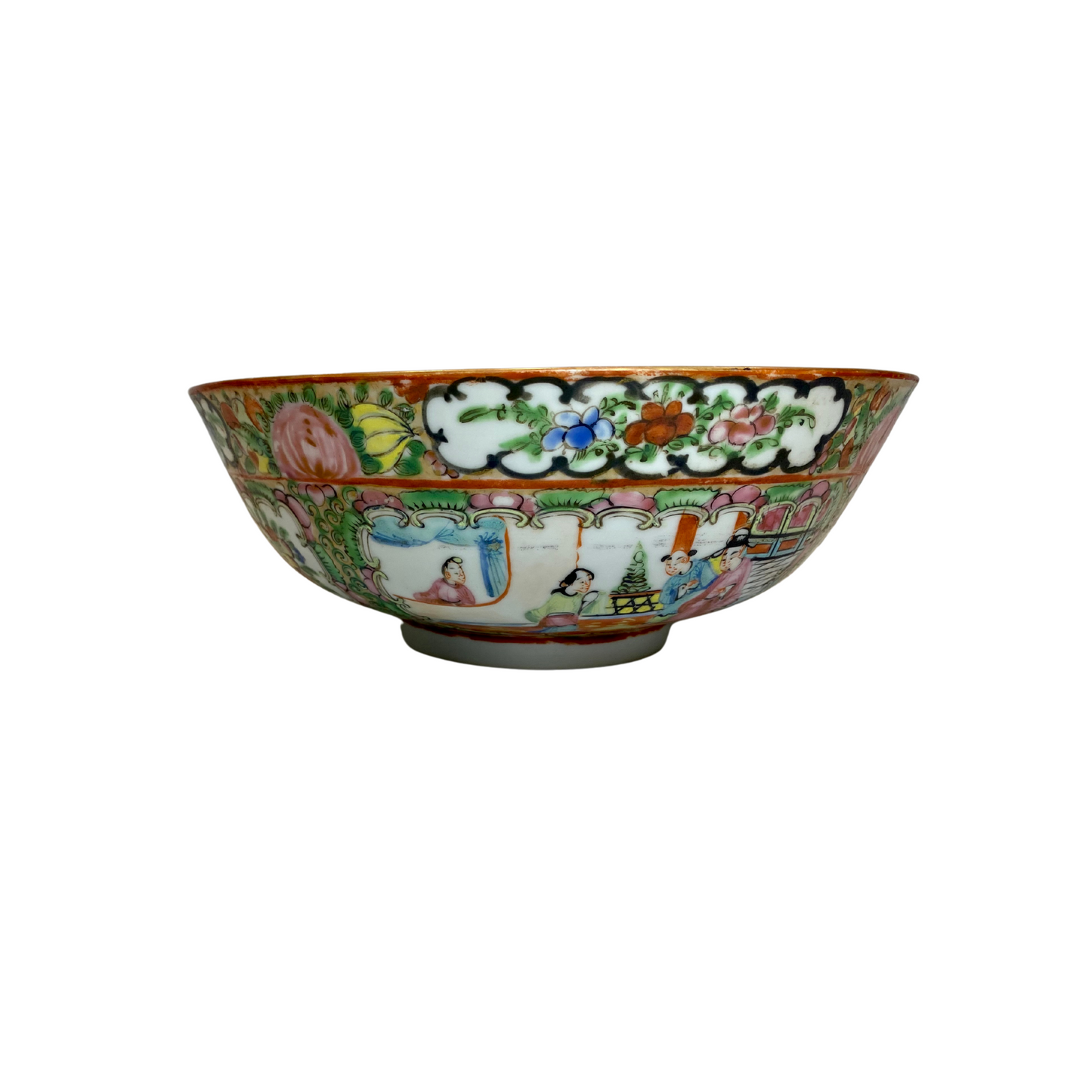 Antique 1860s Rose Medallion Bowl