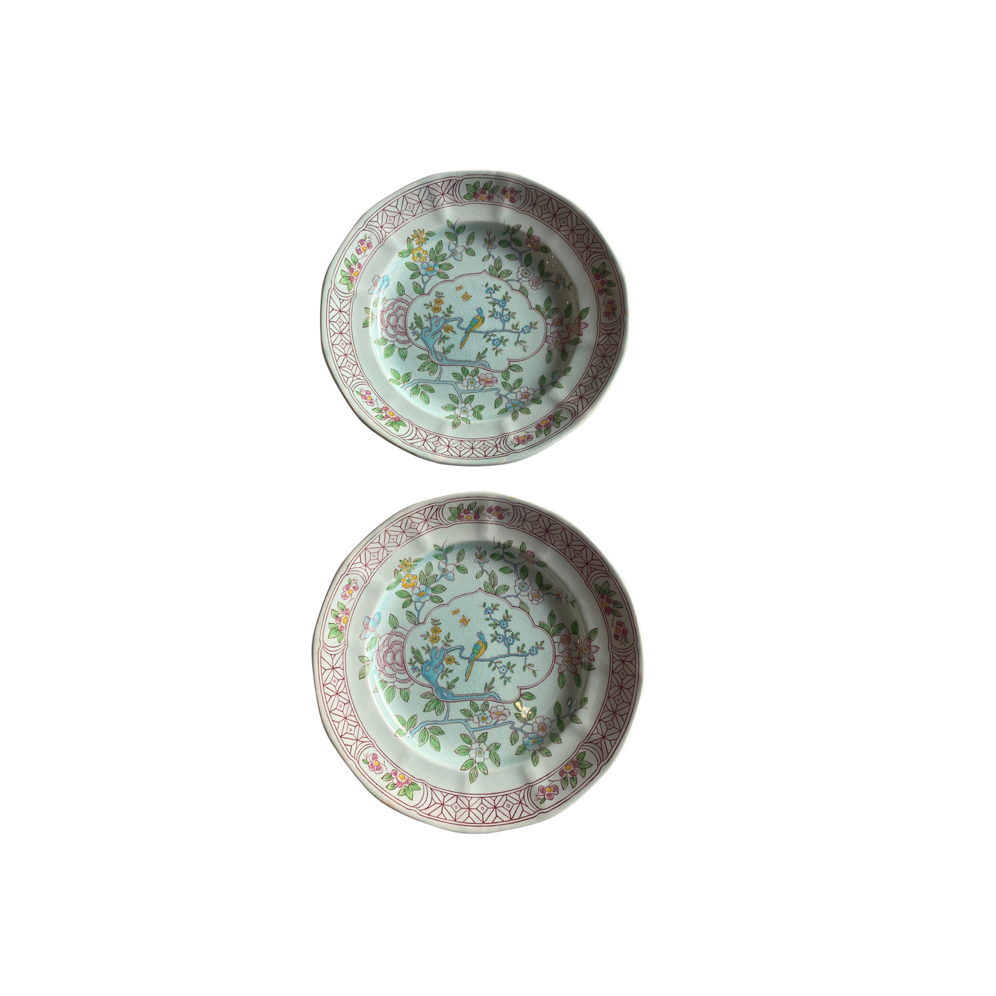Two Singapore Bird Plates