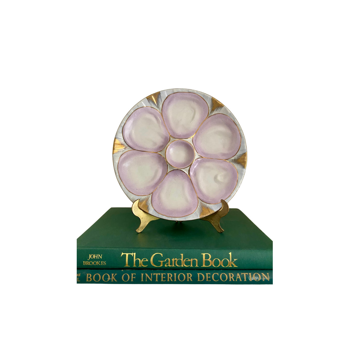 Pair of Lilac Antique Oyster Plates - Set Two