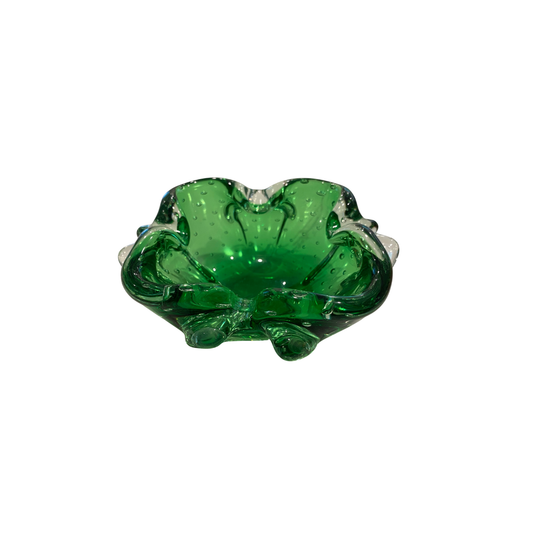 Heavy Green Murano Bowl