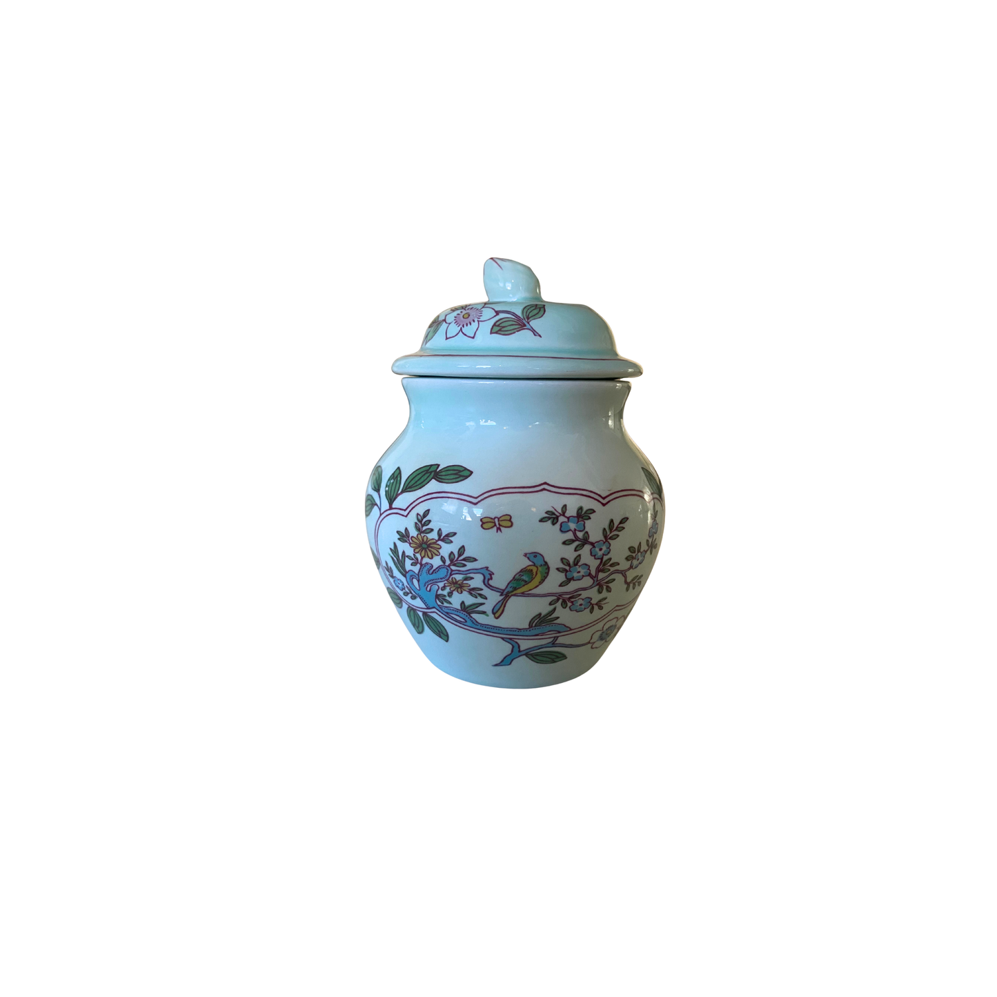 Singapore Bird Sugar Bowl with Lid