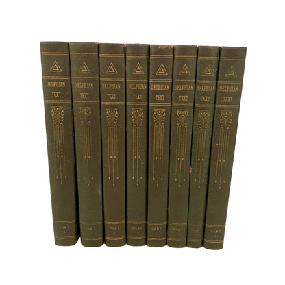 Antique Set of 8 Green Books