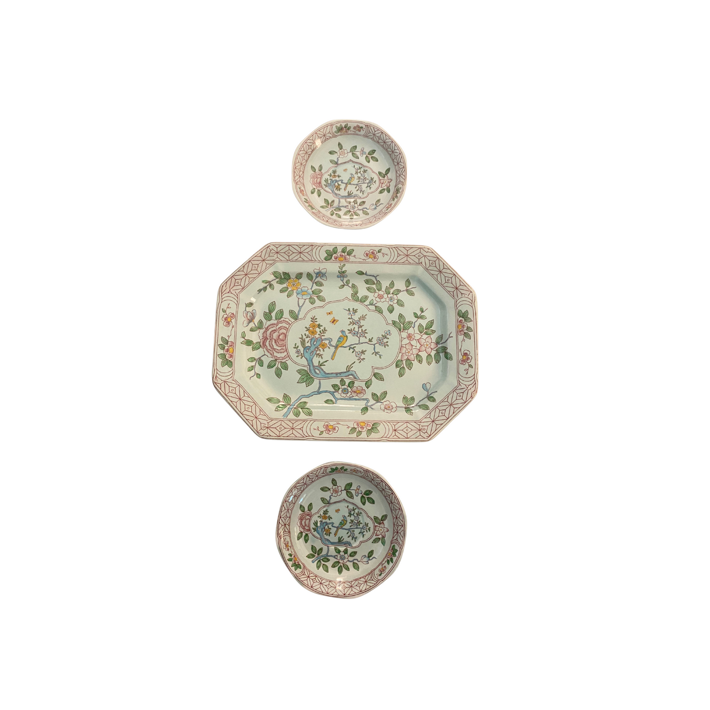 Singapore Bird Plate Wall Trio