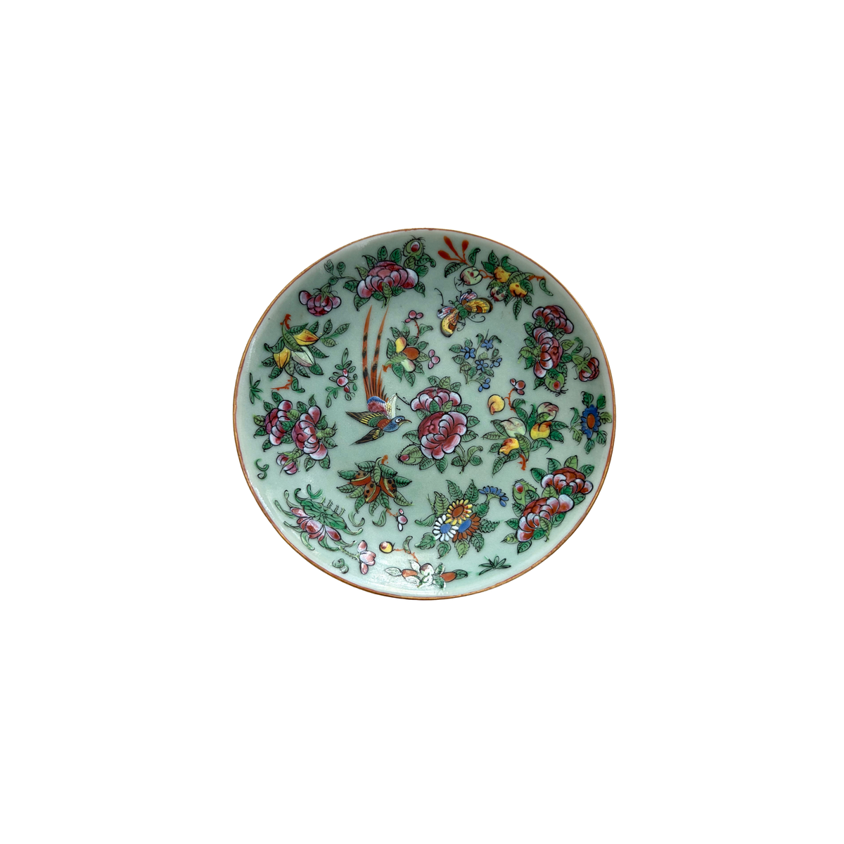 Rose Famille Celadon Plate