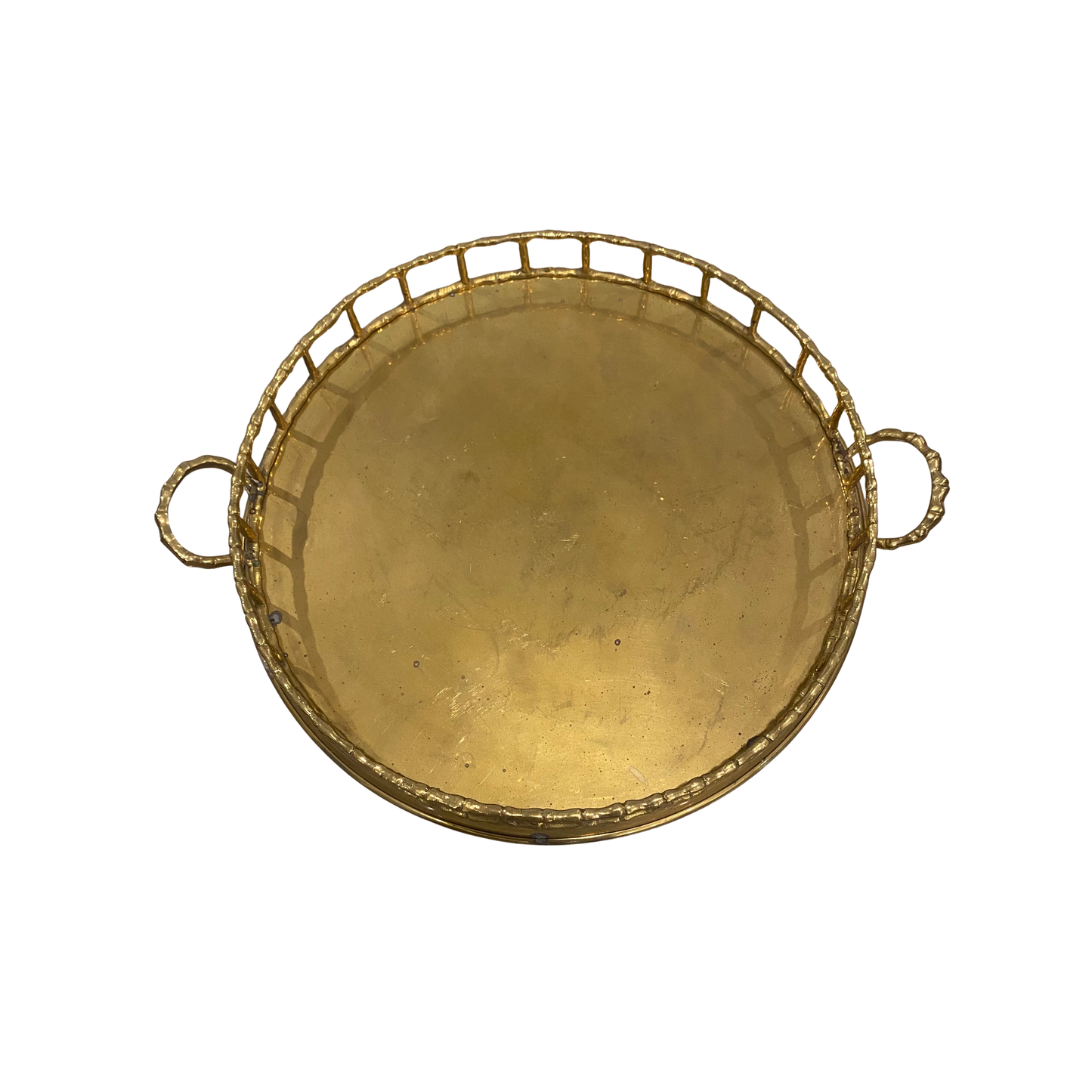 Brass Bamboo Tray - Round