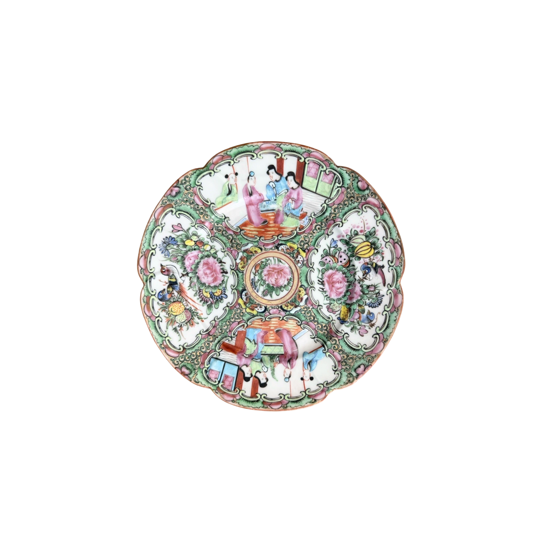 * antique plate ୨୧* フラワーレリーフ アンティークプレート Antique 1800s Rose Medallion Clover Plate – The Classic Find
