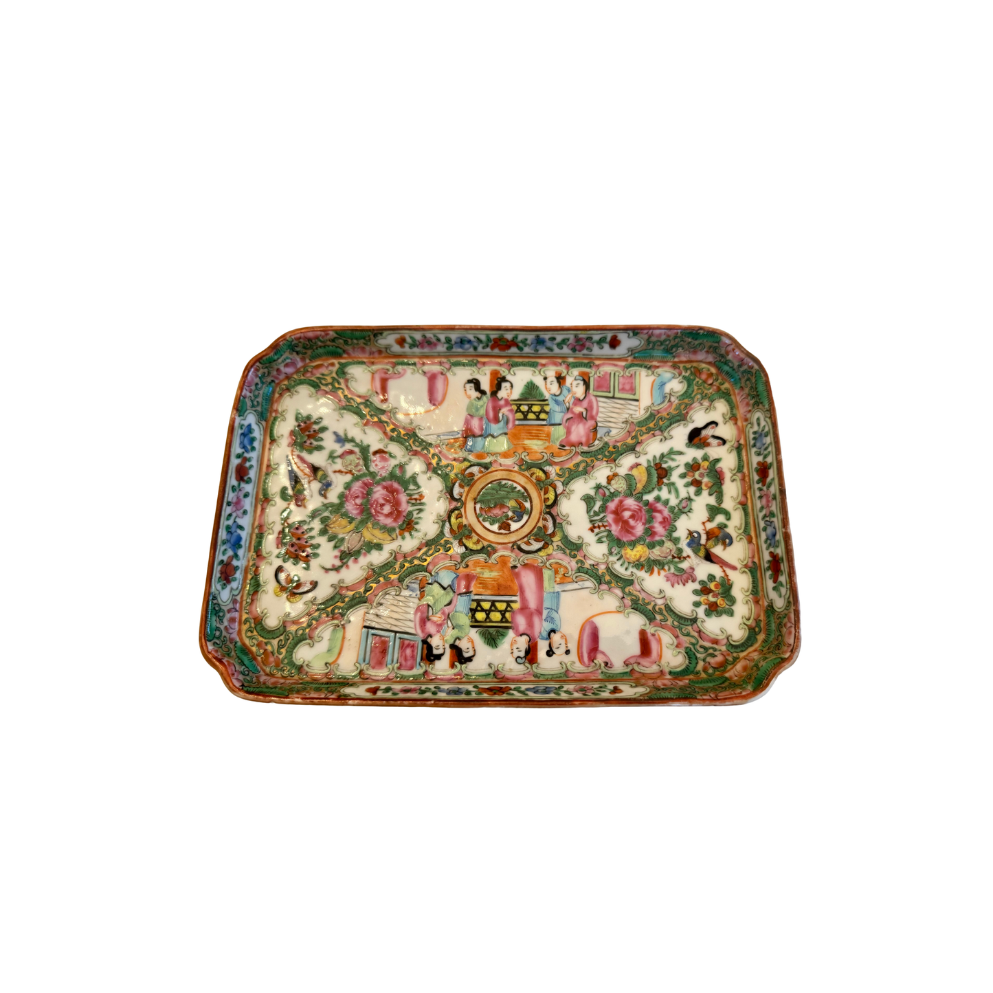19th Century Rose Medallion Tray