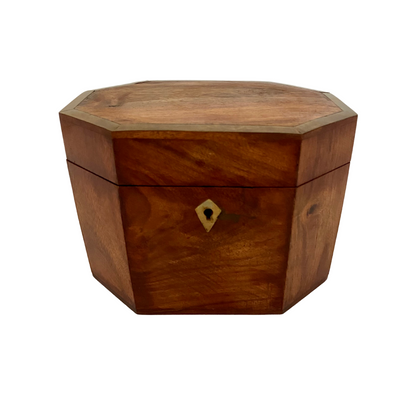 Wooden Box with Brass Inlay