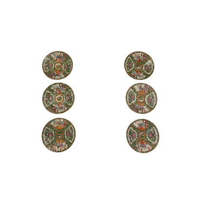 Rose Medallion Plate Wall - Set of Six