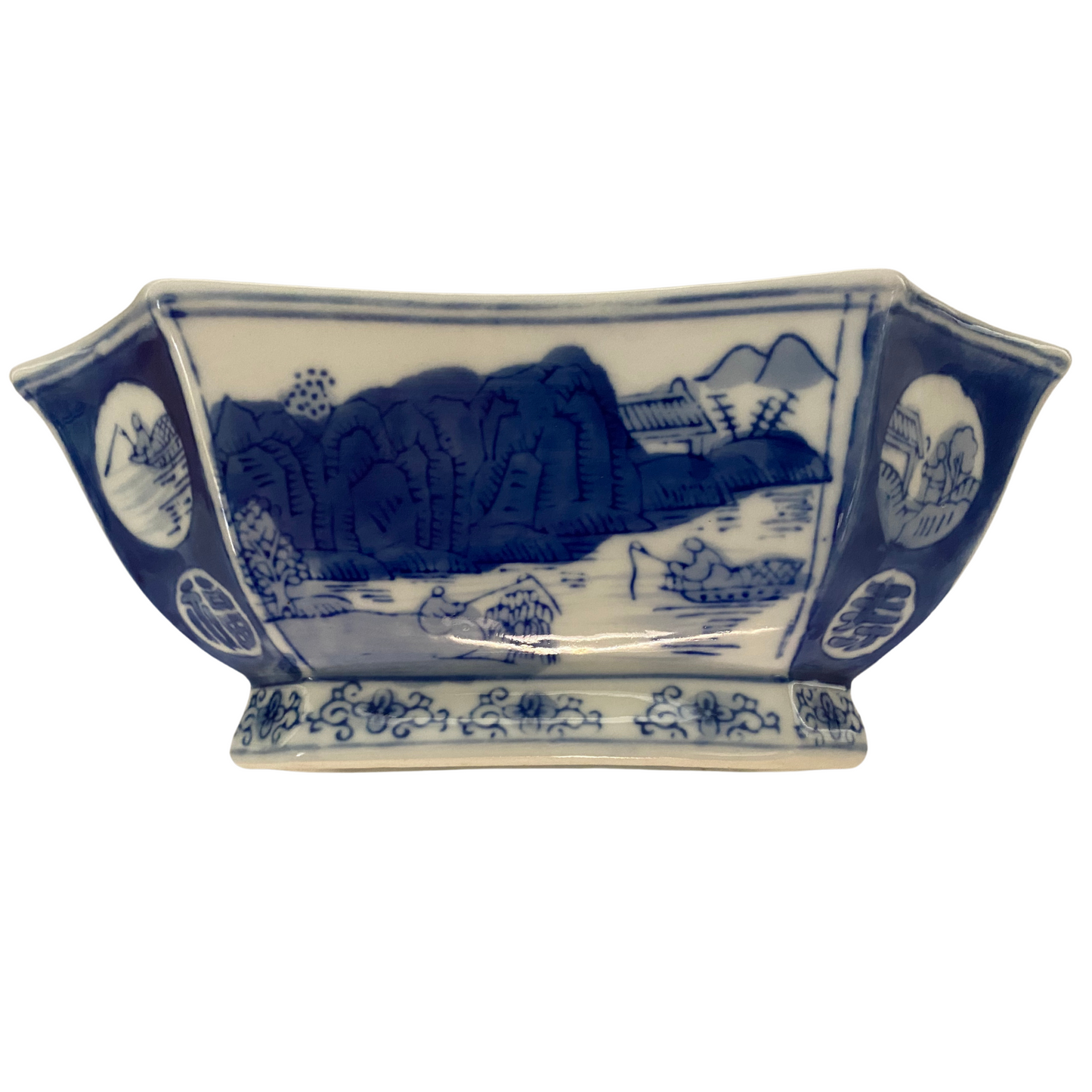 Octagonal Blue and White Bowl