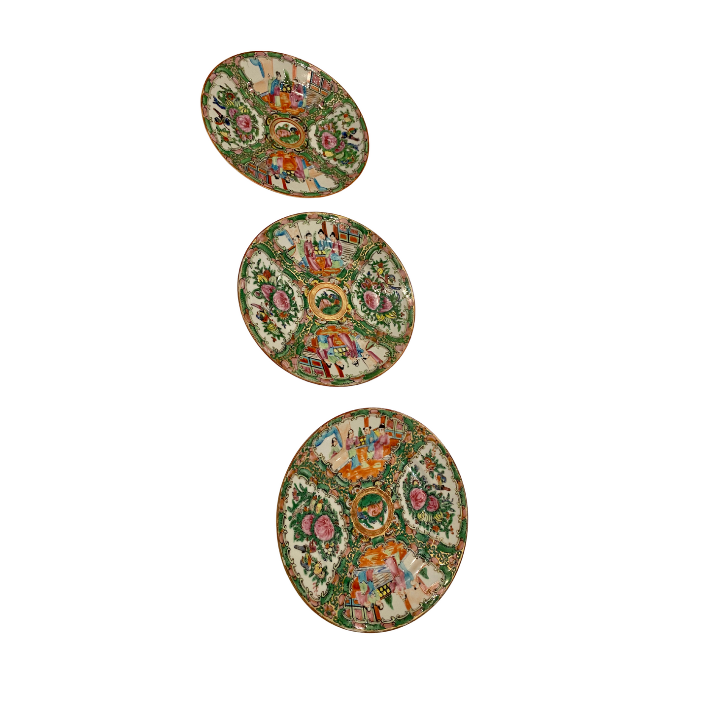 Rose Medallion Plate Wall - Set of Six