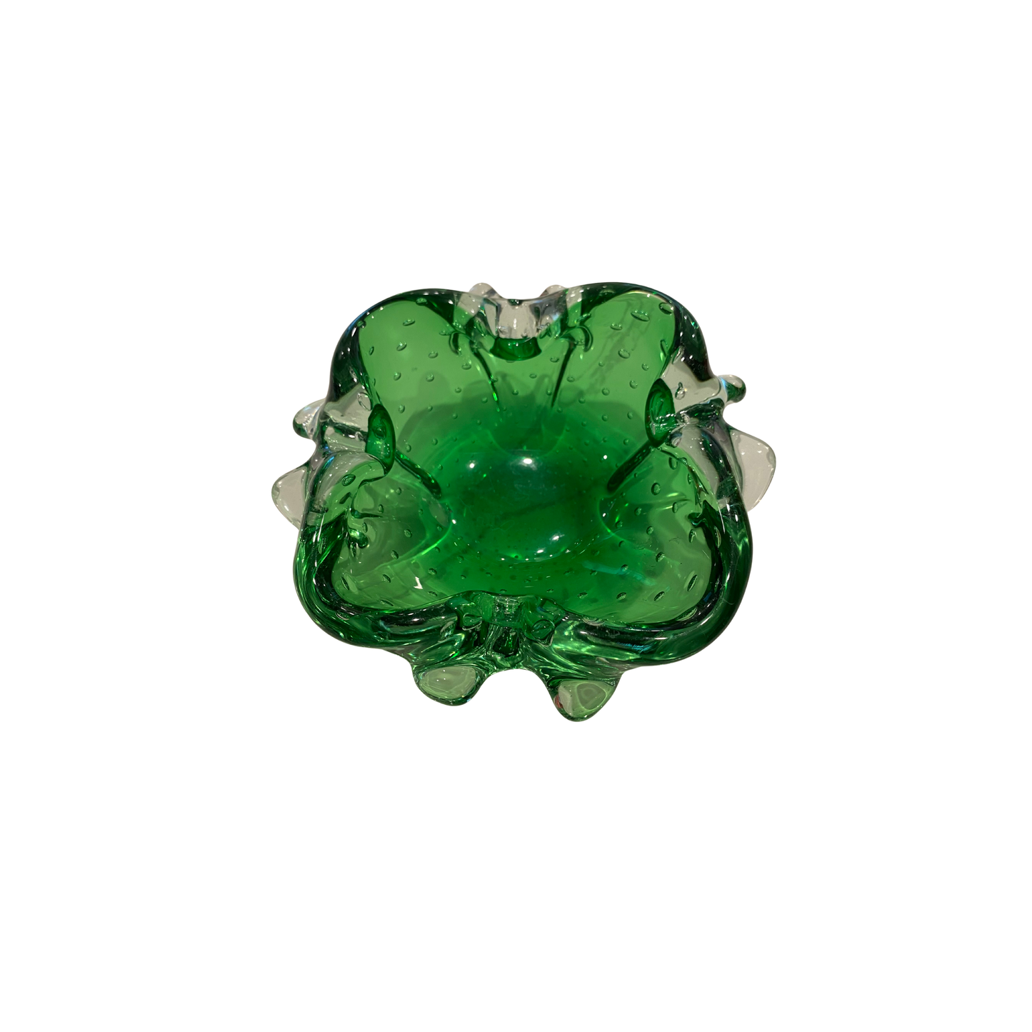Heavy Green Murano Bowl