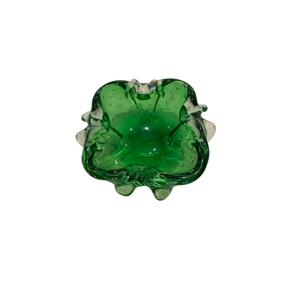 Heavy Green Murano Bowl