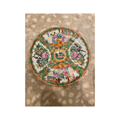 Early 1900s Rose Medallion Plate 8 1/2"