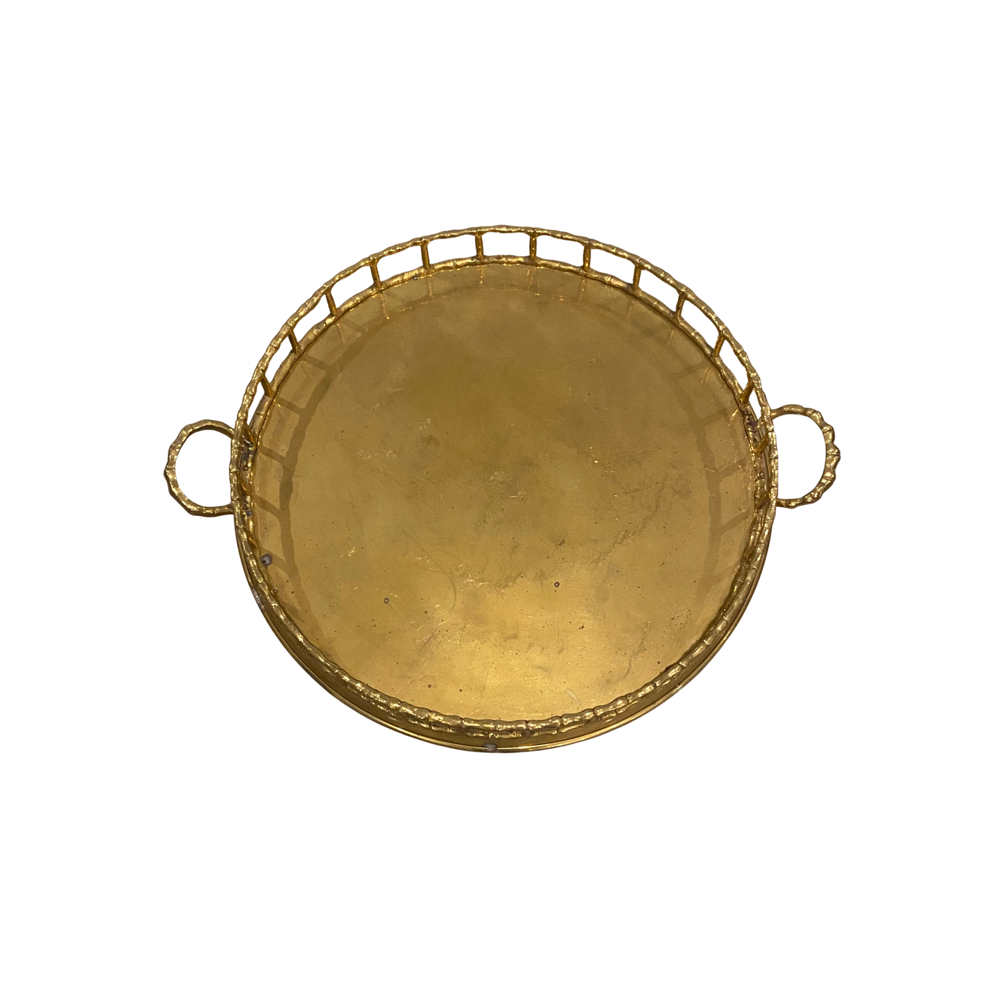 Brass Bamboo Tray - Round