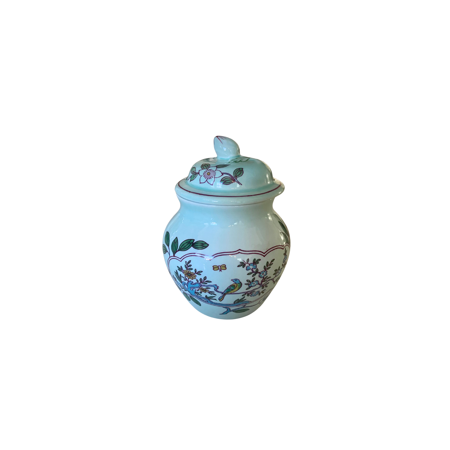 Singapore Bird Sugar Bowl with Lid
