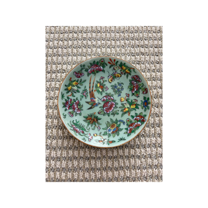 Rose Famille Celadon Plate
