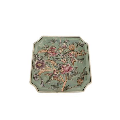 Sage Green Floral Octagonal Dish