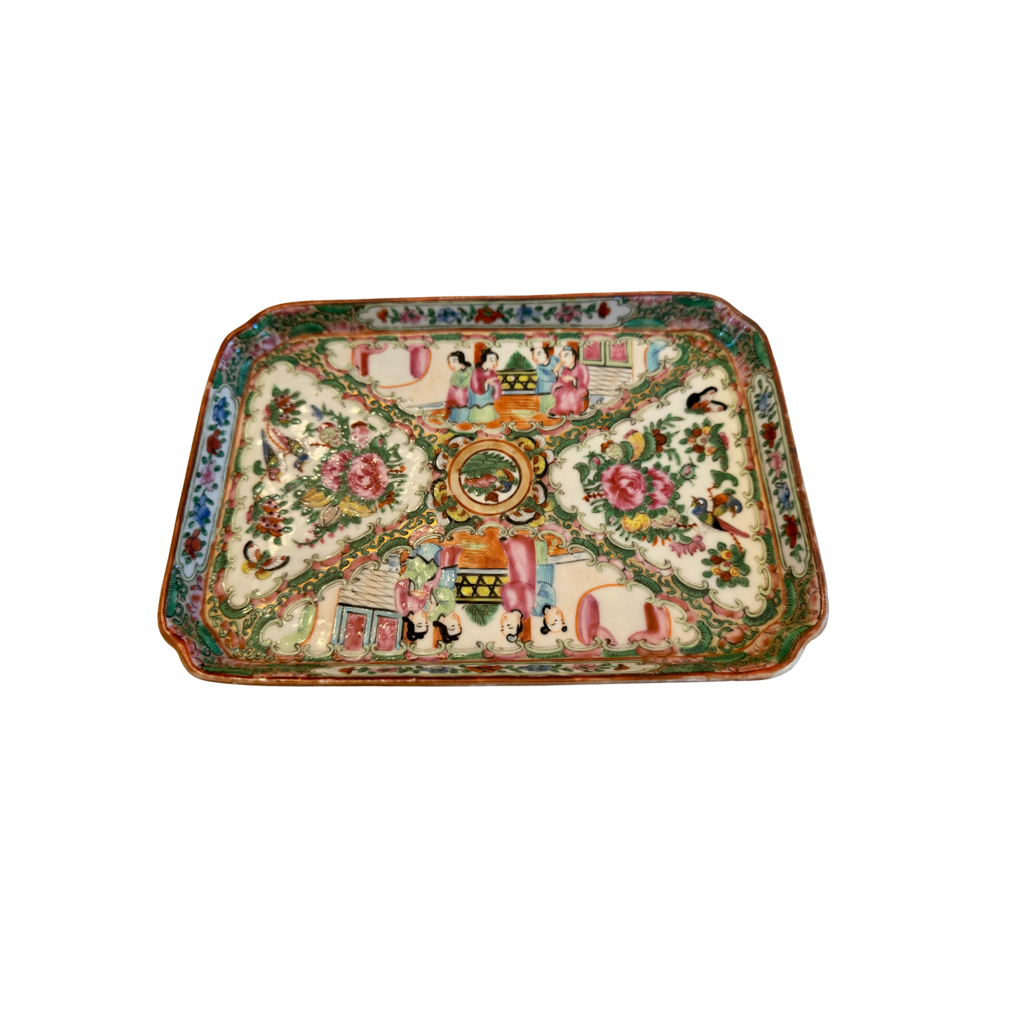 19th Century Rose Medallion Tray