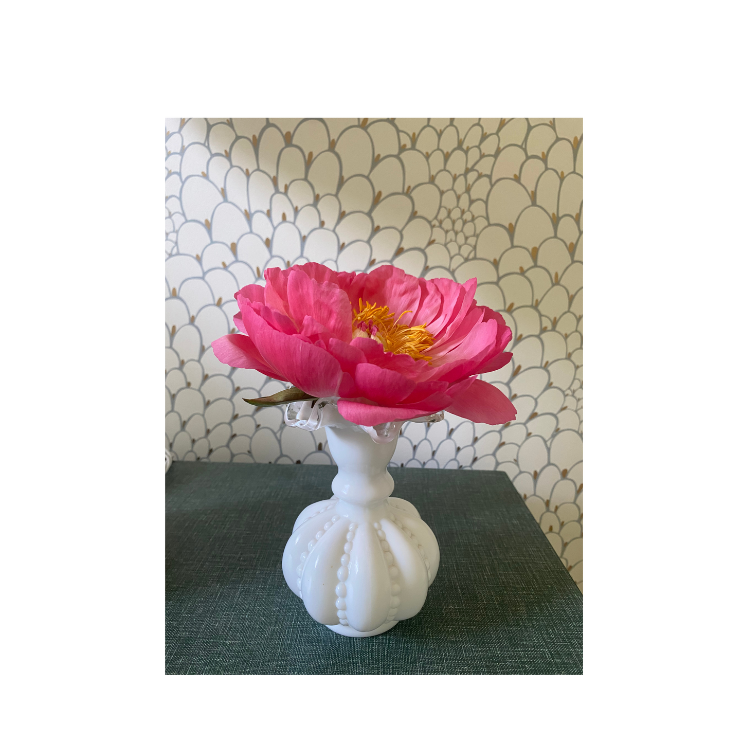 Vintage Ruffled Vase