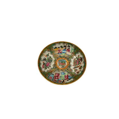 Antique 1860 Rose Medallion Ring Dish