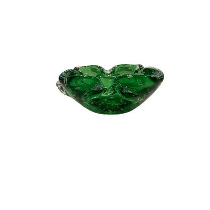 Heavy Green Murano Bowl