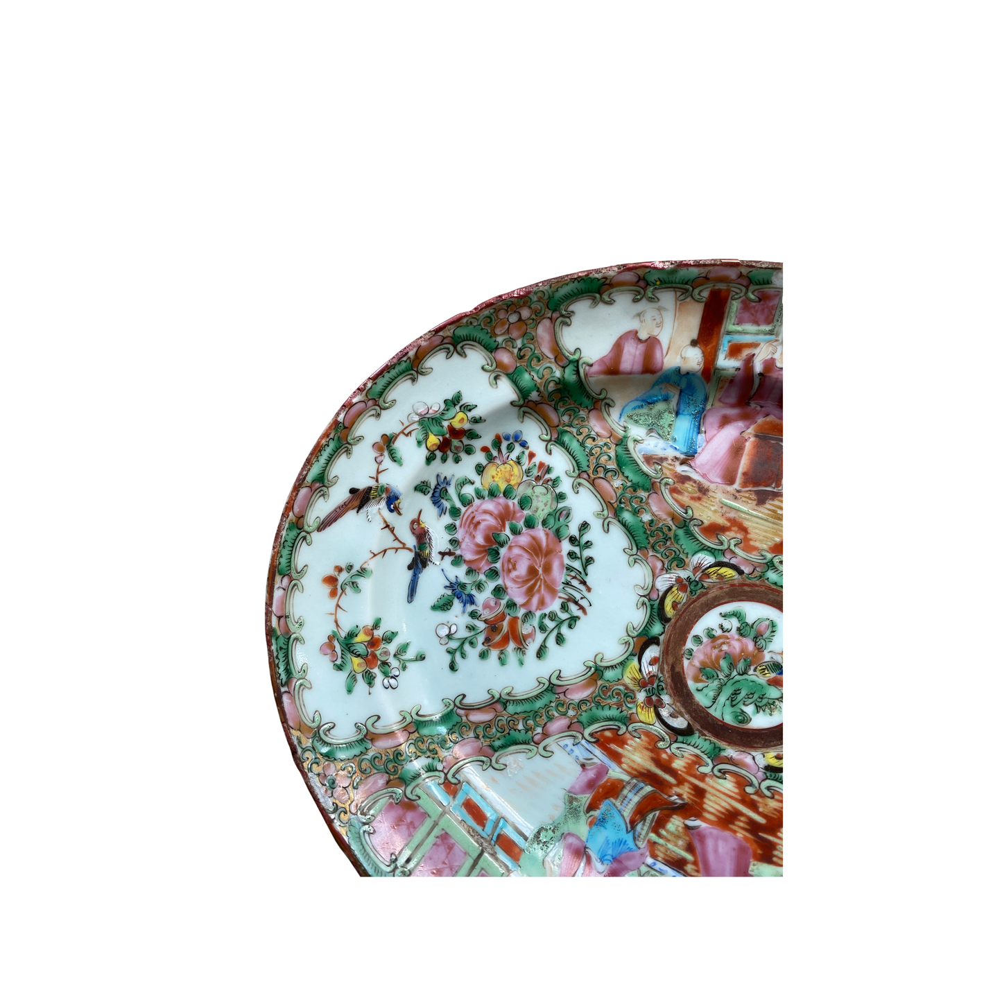 1800s Rose Medallion Platter