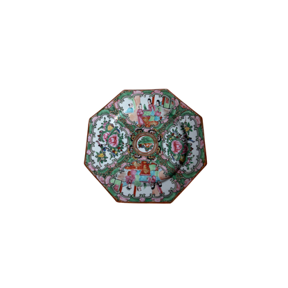 Rose Medallion Antique Octagonal Plate