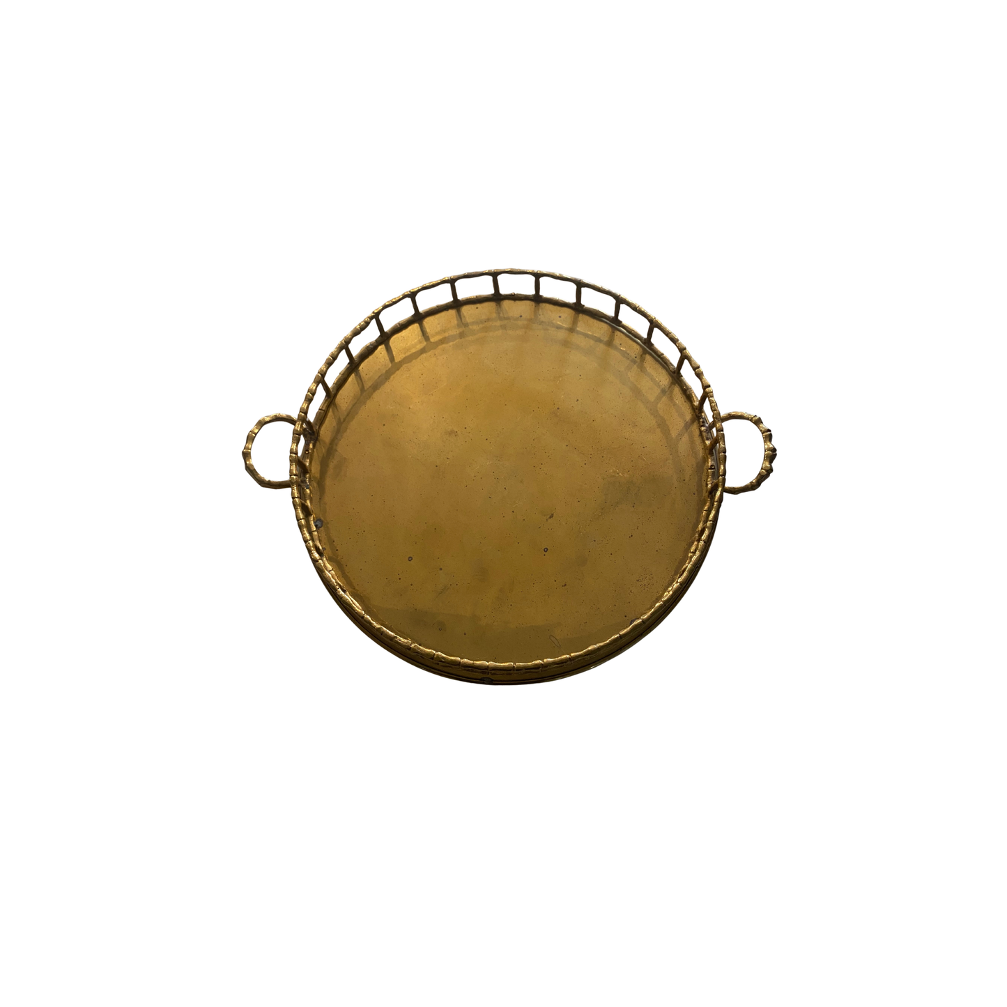 Brass Bamboo Tray - Round