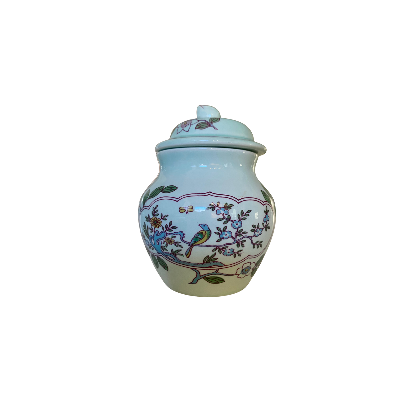 Singapore Bird Sugar Bowl with Lid