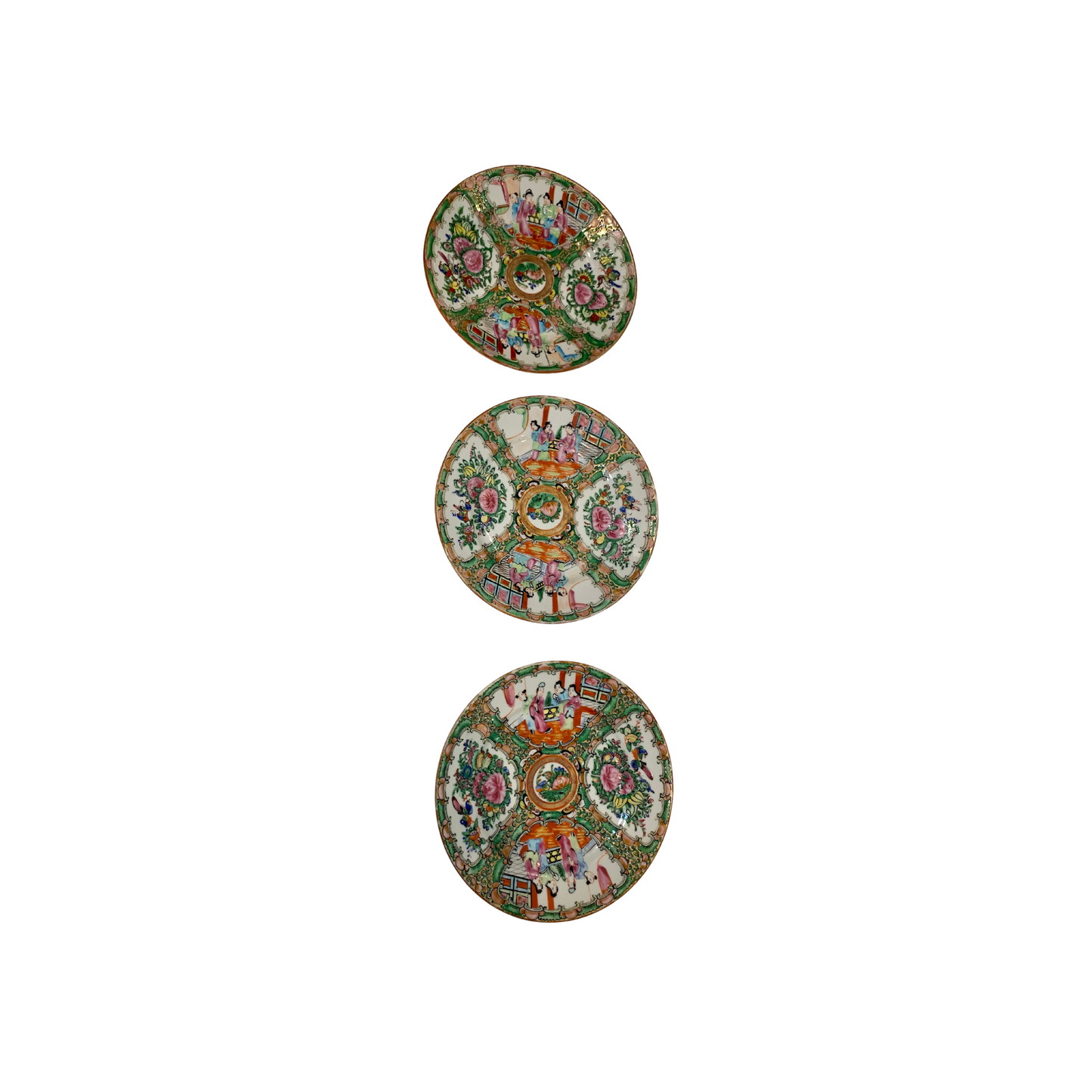 Rose Medallion Plate Wall - Set of Six
