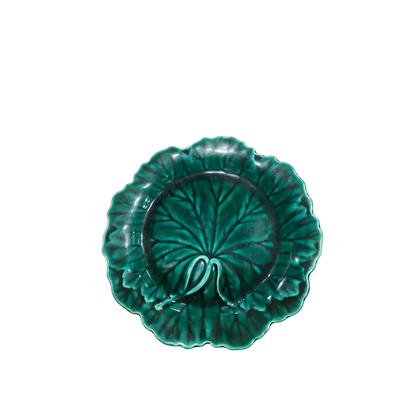 Majolica Cabbage Plate Wall - Set of Seven